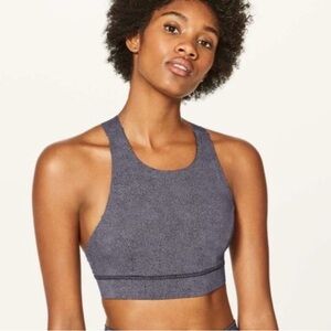 Lululemon • fast and free sports bra (nulux) disperse dusky lavender black sz 10